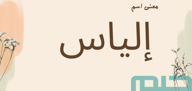 تفسير حلم رؤية اسم إلياس في المنام وعلاقته بالفترات السعيدة 1 معنى اسم إلياس في المنام