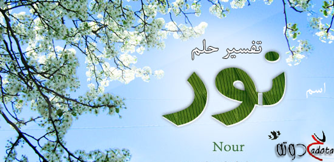 تفسير رؤية اسم نور في المنام