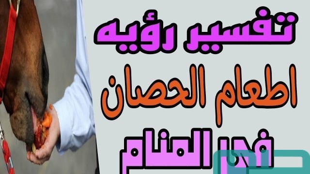 تفسير إطعام الحصان في
