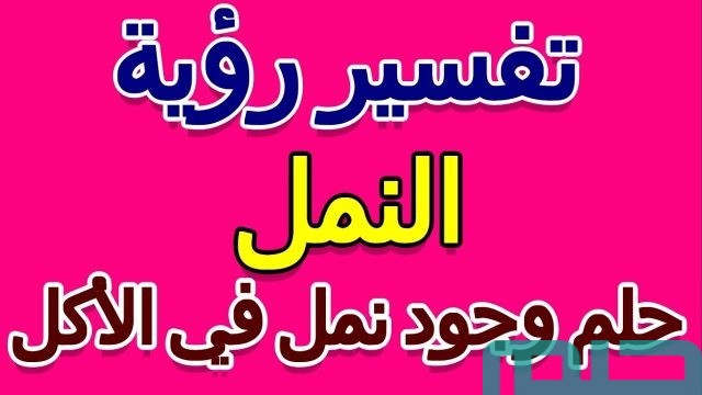 تفسير حلم وجود نمل